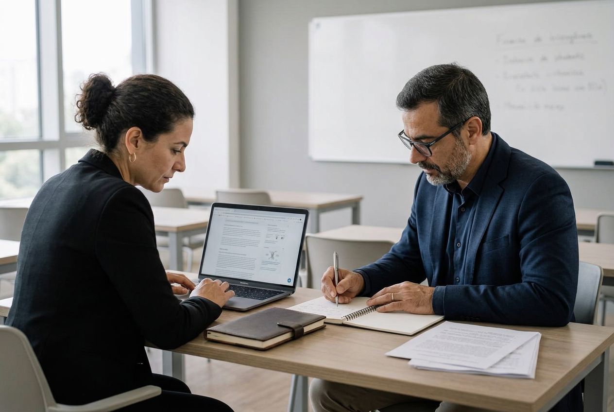 Profissionais do Direito estudando tecnologia em conjunto