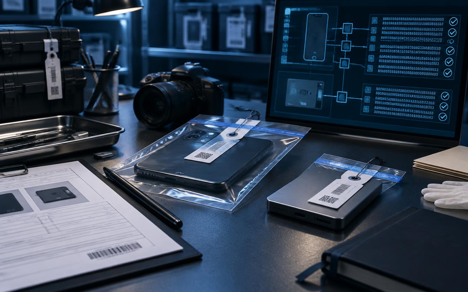 Composição editorial sobre preservação e verificação de provas digitais